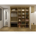 Luxusschlafzimmer Wanddesign Custom Holz Tür Garderobe